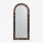 Lustro Ścienne Z Naturalnego Kamienia Alune Brązowy Marmur Emperador & 80 X 180 Cm - Sklum