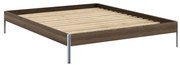 Brązowe łóżko dwuosobowe z litego drewna sosnowego ze stelażem 160x200 cm Core – Karup Design