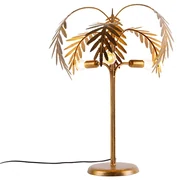Vintage lampa stołowa złota 3-źródła światła - Botanica Rustykalny / Vintage Oswietlenie wewnetrzne