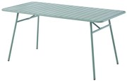 Stół ogrodowy  z metalu - Dł. 160 cm - szarozielony - MIRMANDE