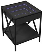 Czarny stolik kawowy z diodami LED R9-A71