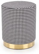 Pufa ARUNA czarna/biała/złota HALMAR