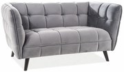 Sofa CASTELLO VELVET 2 szara SIGNAL