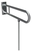 Uchwyt z nogą podporową 10x80 cm stal nierdzewna/srebrny