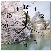 Zegar szklany kwadratowy Czereśni