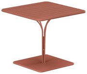 Stół ogrodowy metalowy dł. 80 cm - Terakota - MIRMANDE marki MYLIA