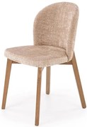 Drewniane krzesło tapicerowane jasny orzech + beż B0-R48