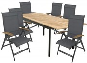 CONCEPT YELMO FSC 6+1 - zestaw sof ogrodowych (aluminium/dąb)