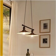 Eglo 49457 - Żyrandol na lince STOCKBURY 2xE27/60W/230V