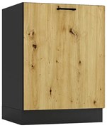 Szafka na płytę indukcyjną grafit + dąb artisan S5-K85