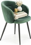 Zielone welurowe krzesło kubełkowe W7-Z33