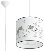 Dziecięca lampa wisząca z motywem kotków - 3X grafit połysk A584 L1-R03
