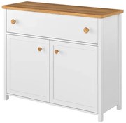 Skandynawska biała komoda na nóżkach - so L4-S37