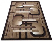 Brązowy dywan w geometryczne wzory C1-C41