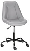Szare krzesło biurowe z imitacji skóry Kenny – Støraa
