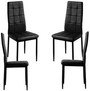 Pakiet 4 krzese Lan ze sztucznej skóry