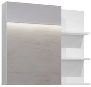 Szafka łazienkowa GAJA 1D 78cm biała z lustrem HELVETIA