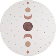 Dywan dziecięcy Coco Fazy Księżyca kremowy koło 120 cm x 120 cm