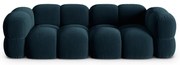 Ciemnoniebieska aksamitna sofa 250 cm Loretto – Cosmopolitan Design