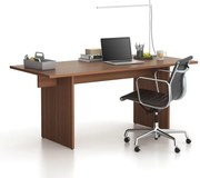 Biurko single SOLID, 180x80 cm, orzech