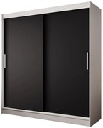Bialo-czarna minimalistyczna szafa przesuwna K3-K17