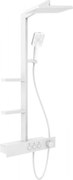 Mexen Saxx zestaw prysznicowy natynkowy z deszczownicą i baterią, biały - 78102-20