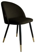 Krzesło CLAUDINE 1 VELVET GOLD brązowe ATOS