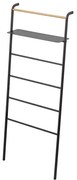 Czarny wieszak z półką YAMAZAKI Tower Ladder