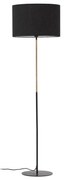 Czarna lampa stojąca z tekstylnym kloszem (wysokość 160 cm) Canar – Kave Home