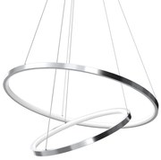 Lampa wisząca ROTONDA CHROME 51W LED, dwa wiszące okręgi