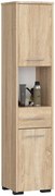 Regał łazienkowy z drzwiczkami i szufladą dąb sonoma R5-B02
