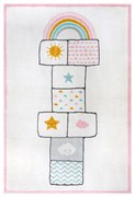 Biało-różowy dywan dziecięcy 120x170 cm Bouncy – Hanse Home