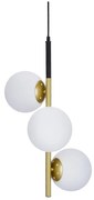 Lampa wisząca w kolorze złota ze szklanym kloszem 32.5x32.5 cm Duo – Candellux Lighting