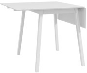 HOMCOM Stół jadalniany składany biały stół kuchenny z 2 składanymi bokami 110x86x75 cm | Aosom PL