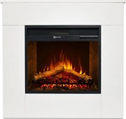 Kominek elektryczny, stojący, drewno białe, wyprodukowany we Włoszech, MICHELANGELO, 96x36x90h