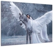 Obraz dziewczyny na jednorożcu (70x50 cm)