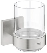 GROHE 41097DC0 - Szklanka z uchwytem START CUBE, stal nierdzewna