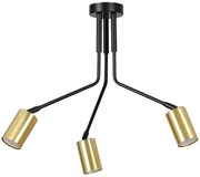 Czarna potrójna loftowa lampa sufitowa - D059 F1-R26