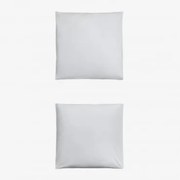 Pack 2 Poszewek Na Poduszki Z Perkalu Bawełnianego O Gęstości 180 Nitek Lesia Biała & 50 X 100 Cm - Sklum