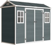 Outsunny Domek na narzędzia 2,77 m², styl drewniany, 2 okna, podwójne drzwi, wentylacja, podłoga, zamek, rękawice | Aosom PL