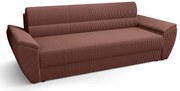 Łososiowa sofa rozkładana z pojemnikiem E9-P06