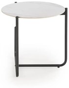 Stolik kawowy ACUNA S 50x50 biały marmur/czarna HALMAR