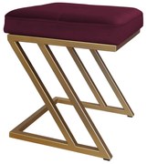 Pufa ZETA LOFT taboret podnóżek podstawa złota MG02