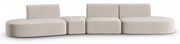 Beżowa aksamitna sofa lewostronna 428 cm Paolo – Milo Casa