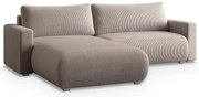Beżowa rozkładana narożna sofa TAFIRA, dwustronna