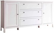 Biała Duża Komoda Z 3 Szufladami I 2 Szafkami F6-R69