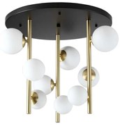 Ideal Lux - LED Żyrandol PERLAGE 9xG9/3W/230V śr. 55 cm złoty/biały