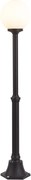 Klasyczna zewnętrzna lampa podłogowa czarna ze szkłem opalowym 140 cm IP44 - Champs