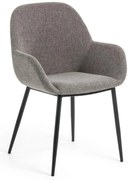 Szary tapicerowany fotel jadalniany Konna – Kave Home