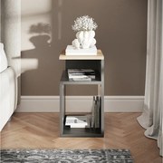 Stolik nocny antracyt/złoty dąb 25x35x45.3 elios